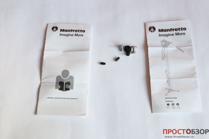 Инструкции и аксессуары монопода Manfrotto MVM500A