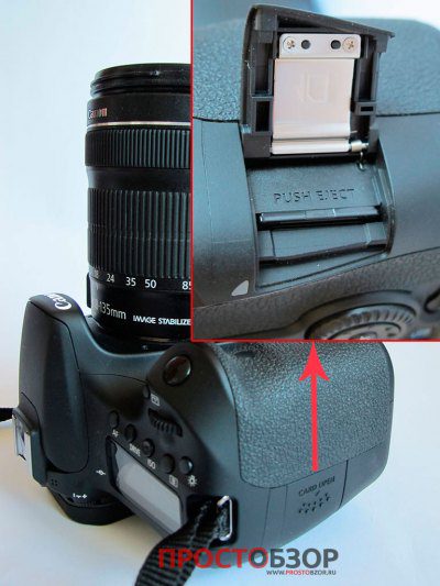 Слот установки SD карты для камеры Canon EOS 70D