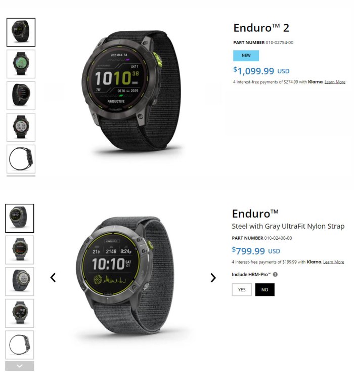 Сколько стоят часы Garmin Enduro 2  - цена