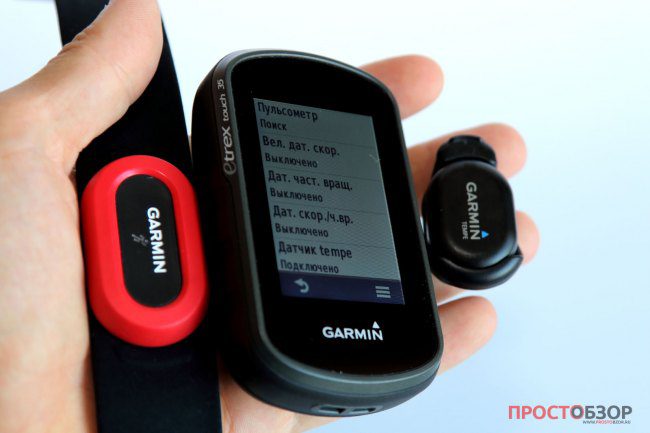 Внешние ANT+ датчики подключенные к  Garmin Etrex Touch 35