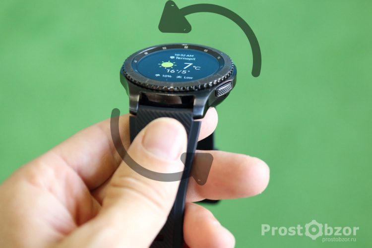 Вращающийся безель часов  Samsung Gear S3 Frontier