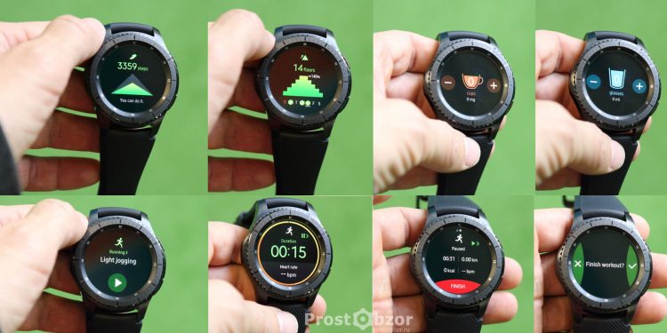 Фитнесс-активности в часах Samsung Gear S3 Frontier