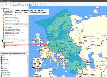 Вело карта Garmin  - северо-востояная Европа для Garmin Edge