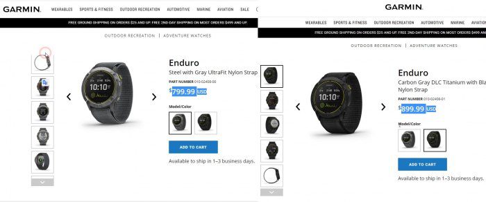Цена часов Garmin Enduro