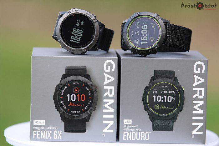 Две модели часов  - Garmin-Enduro vs Fenix 6x