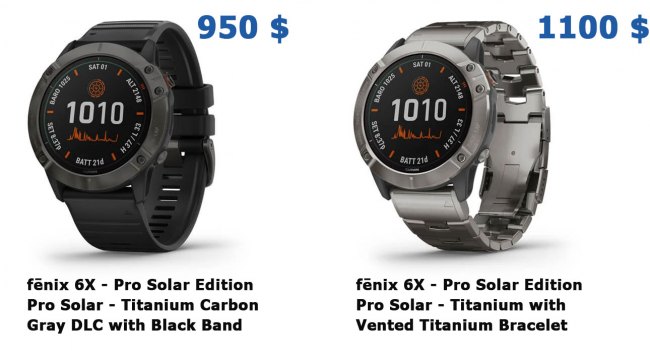 Цена часов Garmin Fenix 6X pro solar