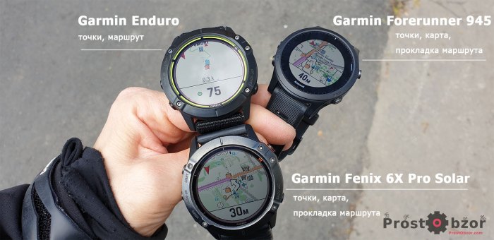 Навигация в часах Garmin Enduro