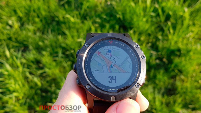 Навигация до метки в часах Garmin Fenix 5X