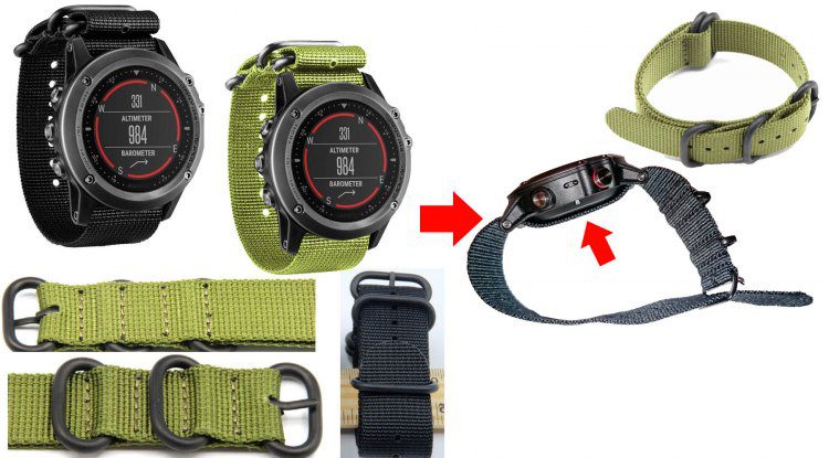 Тактичный ремешок NATO часов Garmin Fenix 3 на eBay