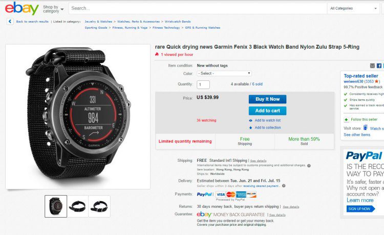 Нейлоновый тактичный ремешок NATO часов Garmin Fenix 3 на eBay