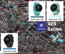 Тест записи GPS + Galileo для часов  Garmin Forerunner 745 vs 945 vs 245