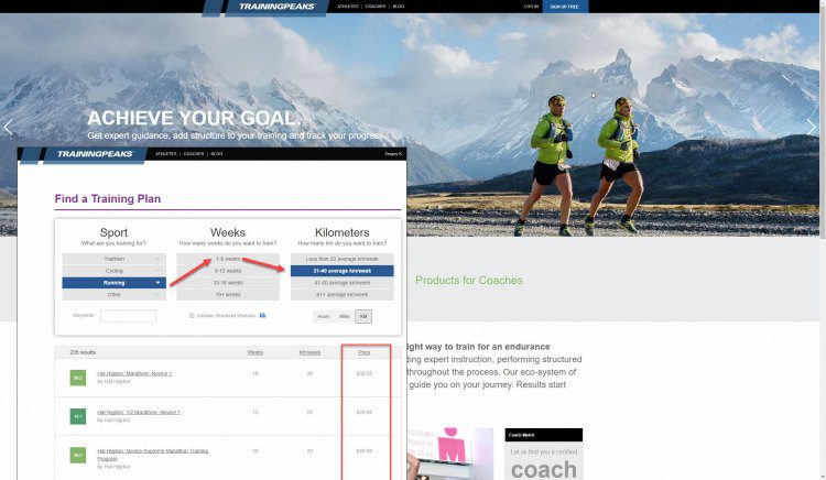 TrainingPeak программа для бегунов и марофонцев - подготовка тренировок с тренером