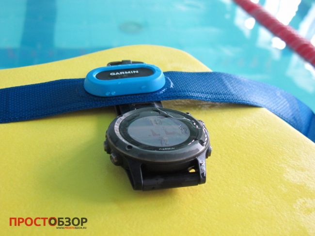 Кардио монитор  Garmin HRM-Swim и часы fenix 3 в бассейне