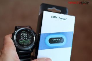 часы Garmin Fenix 3 и коробка Garmin HRM Swim