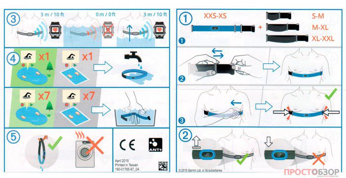 Инструкция по работе с пульсометром Garmin HRM Swim