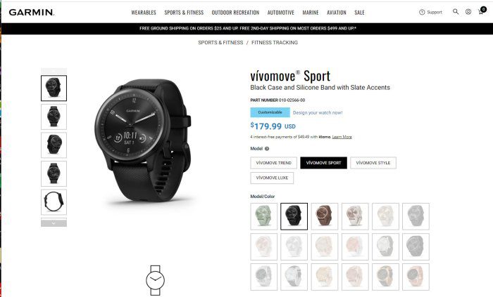 Часы Garmin vivomove