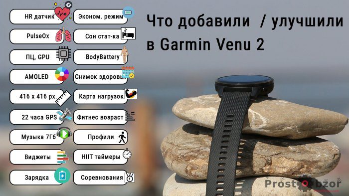 Что добавили в часы Garmin Venu 2 - 2S