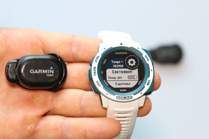 Подключение к датчику температуры Garmin Teme  - в часах Garmin Instinct Solar