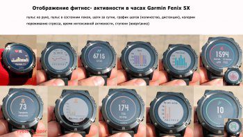 Данные активностей часов Garmin Fenix 5X
