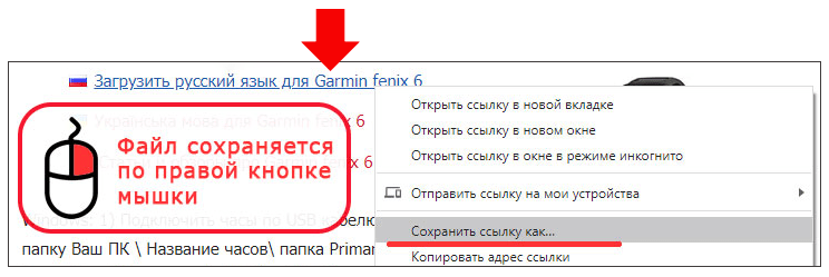 Как сохранить русский язык для Garmin