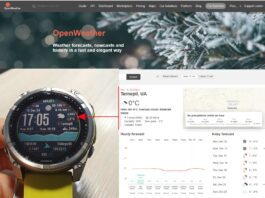 Настройка ключей OpenWeather для циферблата Gearmin v3